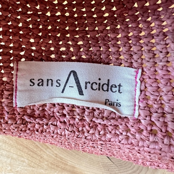 SANS ARCIDET MAGNOLIA HAT WIDE BRIM BEACHY COASTAL GRANDMA TRADITIONAL HANDMADE - Picture 12 of 13